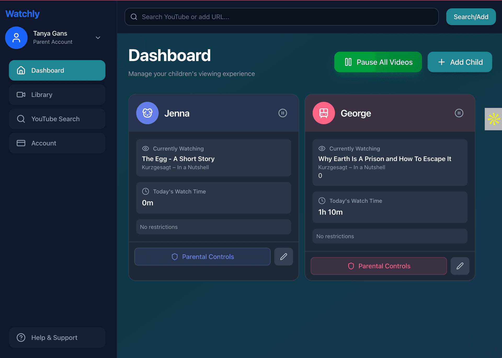 Parent Dashboard